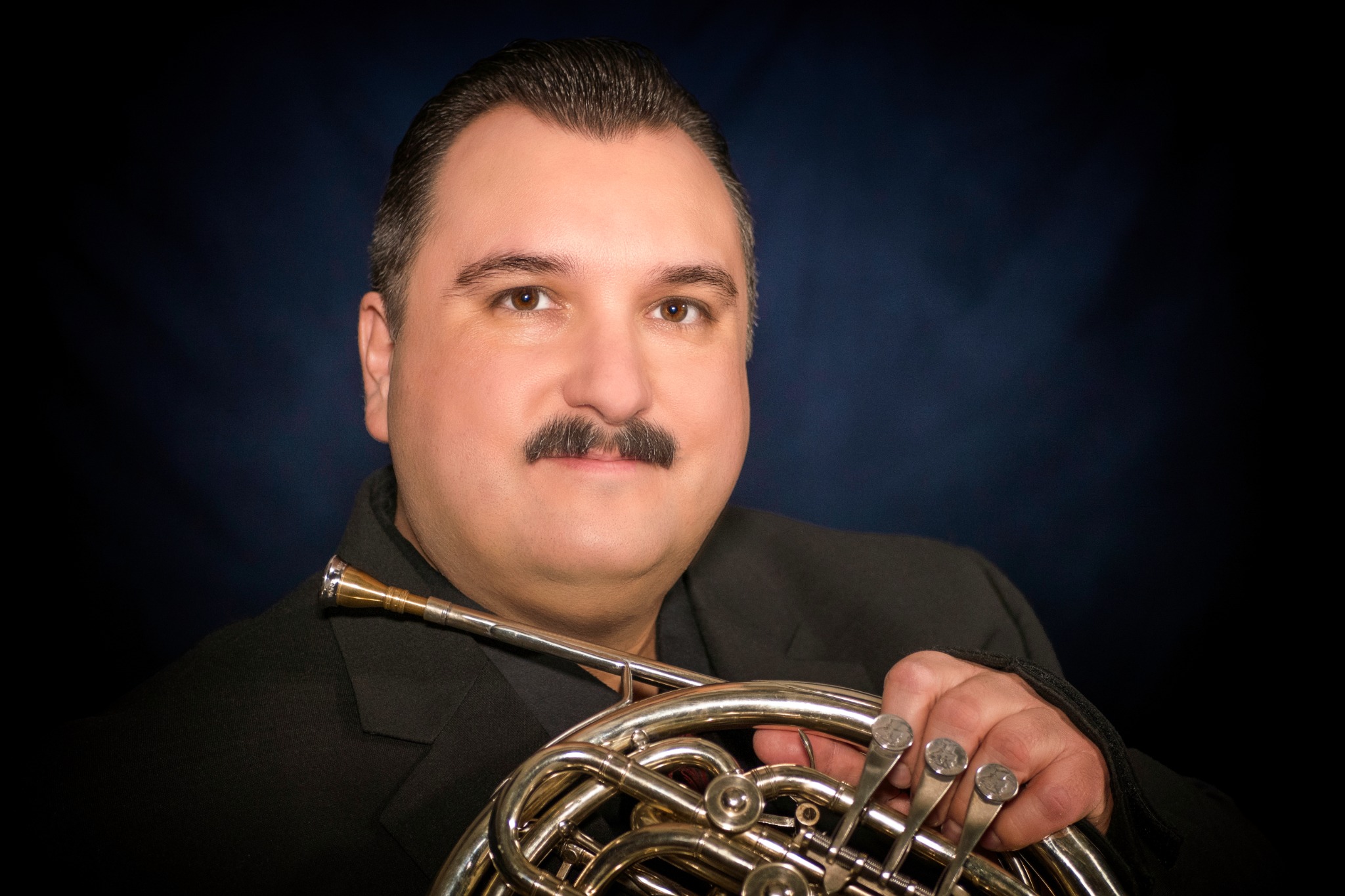 Jonathan Snyder with his French horn